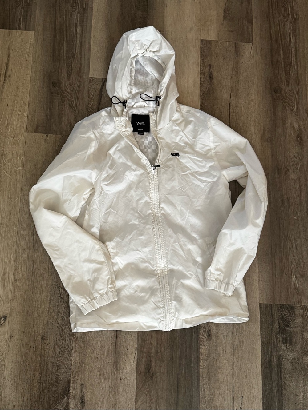 Vans White Hooded Windbreaker Jacket